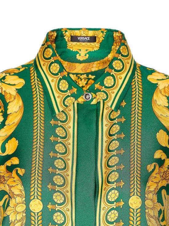 26SS 베르사체 셔츠 10013601A042365GD10 Green - VERSACE