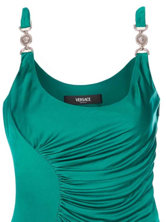 26SS 베르사체 미디 원피스 10226061A124971GQ50 Green - VERSACE
