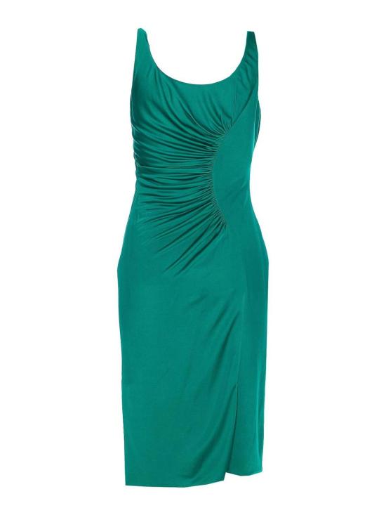 26SS 베르사체 미디 원피스 10226061A124971GQ50 Green - VERSACE