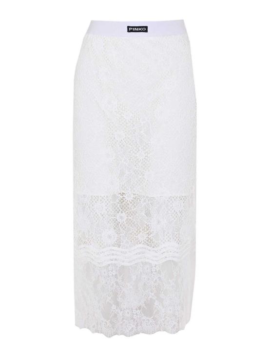 26SS 핑코 미디 스커트 106664A381Z05 White