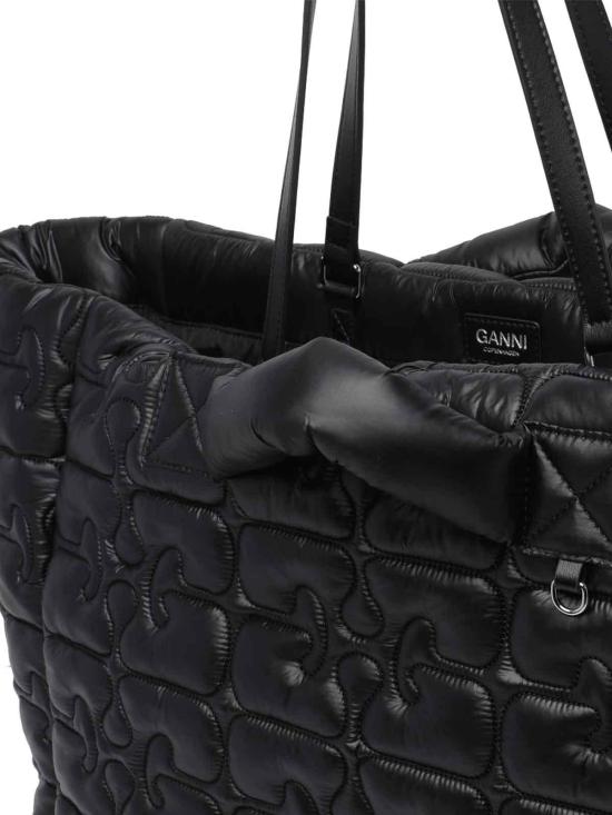 26SS 가니 퀼티드 리테크 XXL 토트백 B2080003099 Black - GANNI