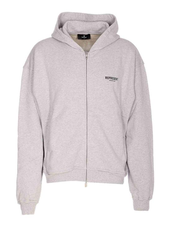 27SS 리프레젠트 후드 티셔츠 OCM41122158 Grey
