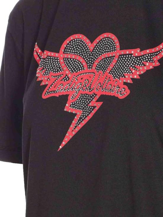 26SS 자딕앤볼테르 반팔 티셔츠 JWTS02856011 Black - ZADIG & VOLTAIRE