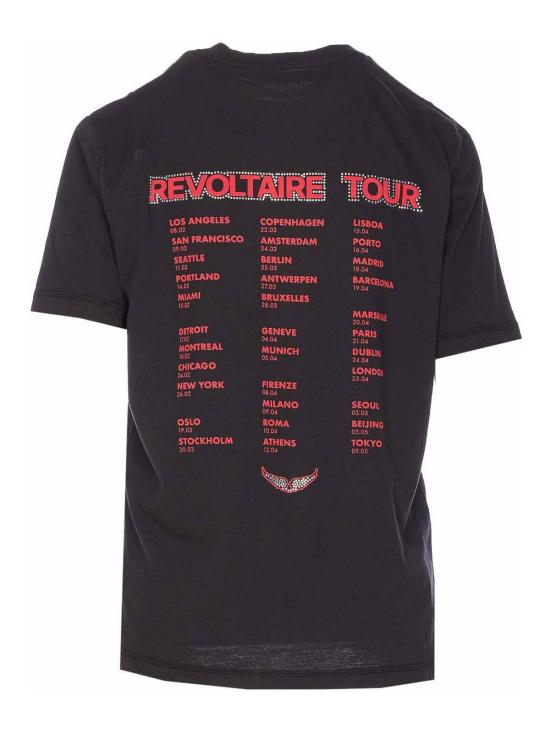 26SS 자딕앤볼테르 반팔 티셔츠 JWTS02856011 Black - ZADIG & VOLTAIRE