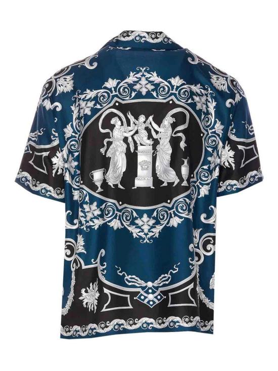 26SS 베르사체 반팔 셔츠 10227401A160965BE50 Blue - VERSACE