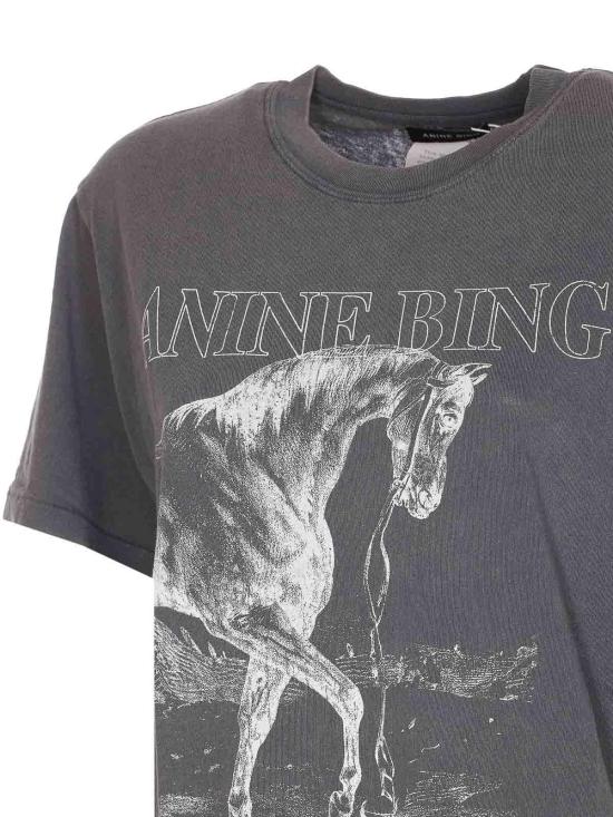 26SS 애니빙 반팔 티셔츠 A0811713WBL1 Grey - ANINE BING