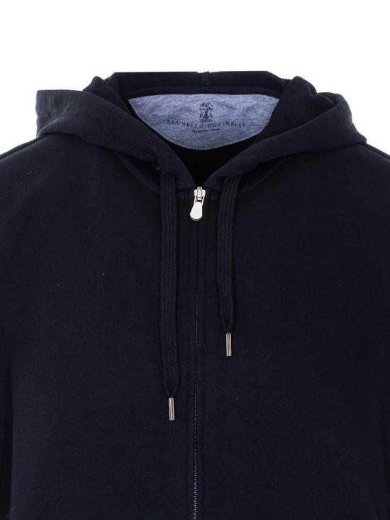 26SS 브루넬로 쿠치넬리 테크노 코튼 플리스 후드 집업 MW8639069GC101 - BRUNELLO CUCINELLI