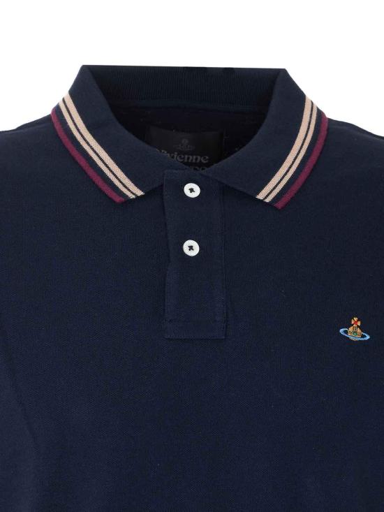 26SS 비비안웨스트우드 폴로 티셔츠 2H01000UJ00AUK410 Blue - VIVIENNE WESTWOOD