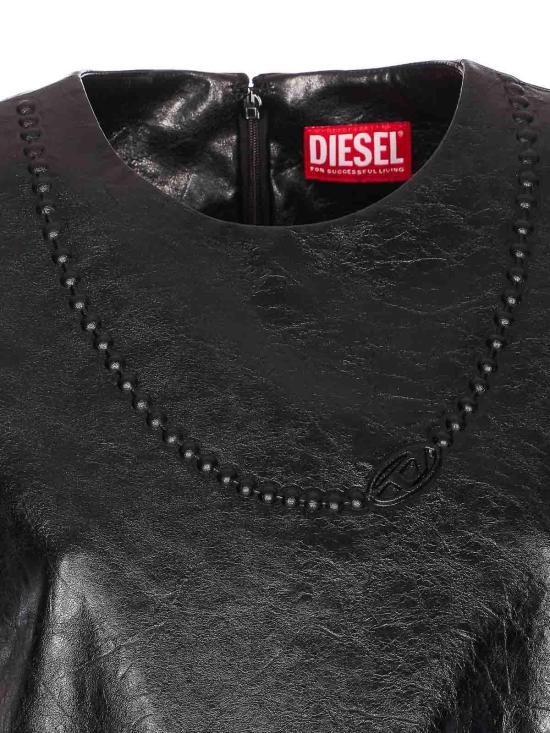 26SS 디젤 D 아레스 슬리브리스 미디 드레스 A218550QMBU9XX Black - DIESEL