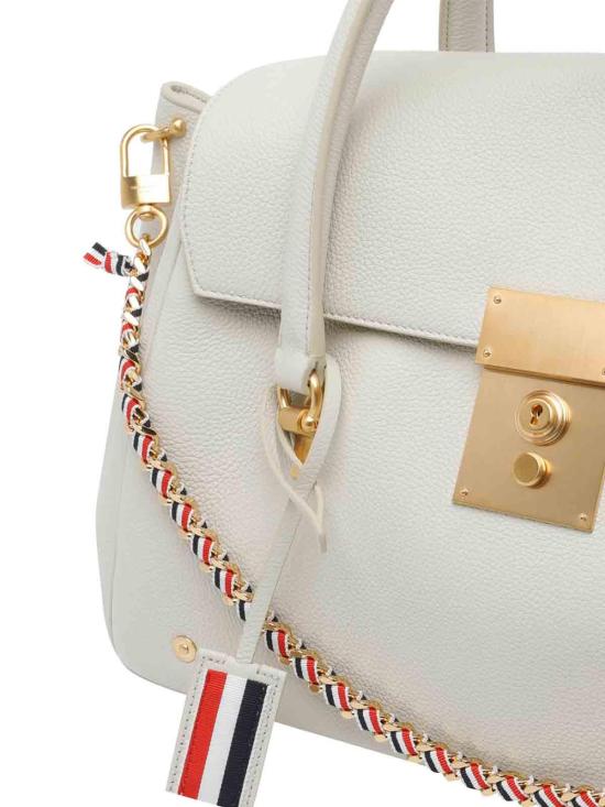 26SS 톰브라운 소프트 페블 그레인 볼튼 백 FAP483AL0105110 White - THOM BROWNE