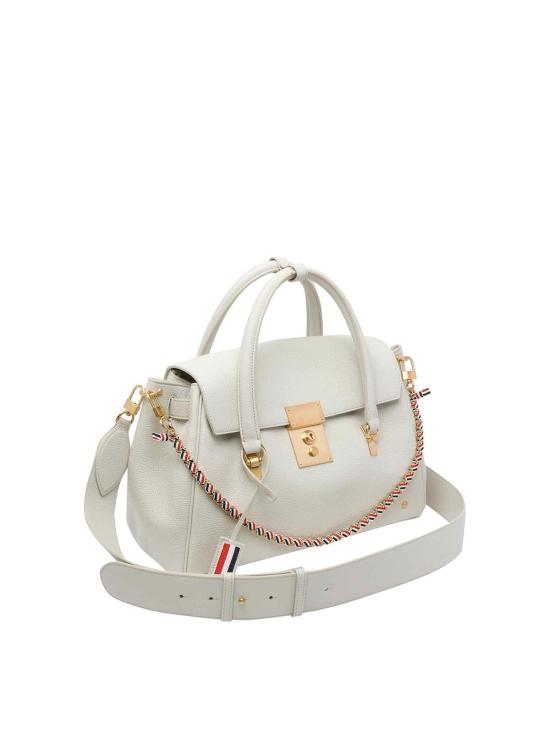 26SS 톰브라운 소프트 페블 그레인 볼튼 백 FAP483AL0105110 White - THOM BROWNE