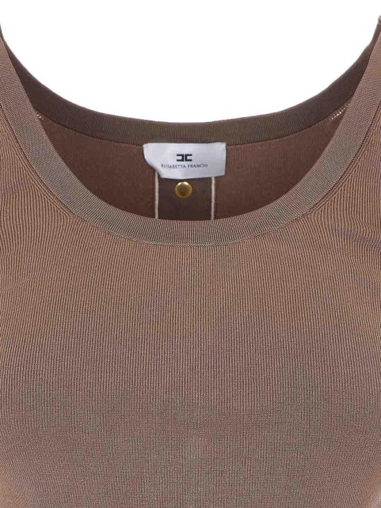  엘리자베타프랜치 민소매 티셔츠 TK72S61E2727 Brown - ELISABETTA FRANCHI