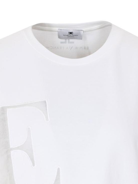  엘리자베타프랜치 반팔 티셔츠 MA67P61E2270 White - ELISABETTA FRANCHI