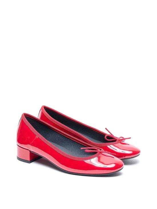 26SS 레페토 까미유 곰므 미들 힐 발레리나 V080VLUX550 Red - REPETTO