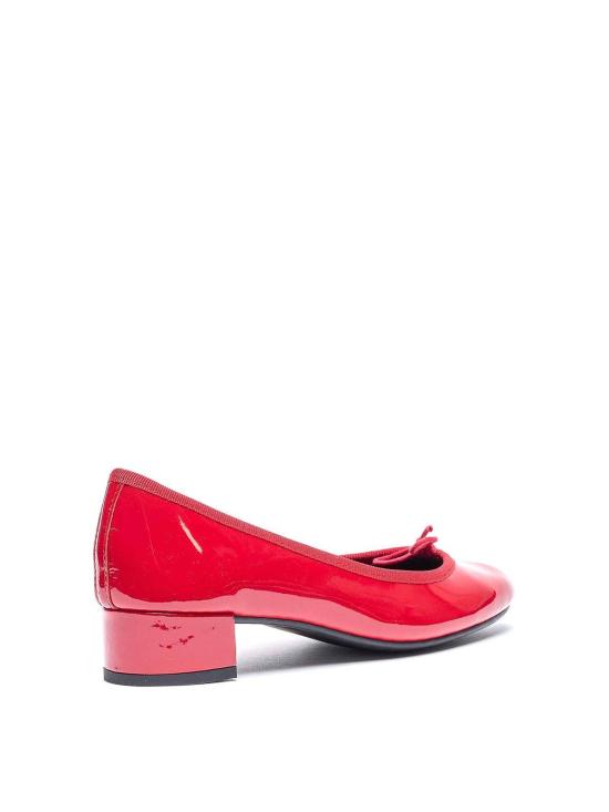 26SS 레페토 까미유 곰므 미들 힐 발레리나 V080VLUX550 Red - REPETTO
