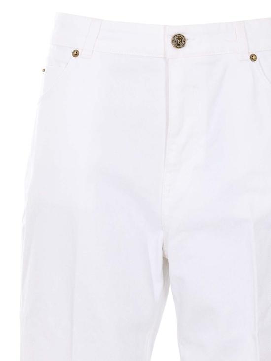 26SS 발망 스트레이트 팬츠 MI070DG140FC White - BALMAIN