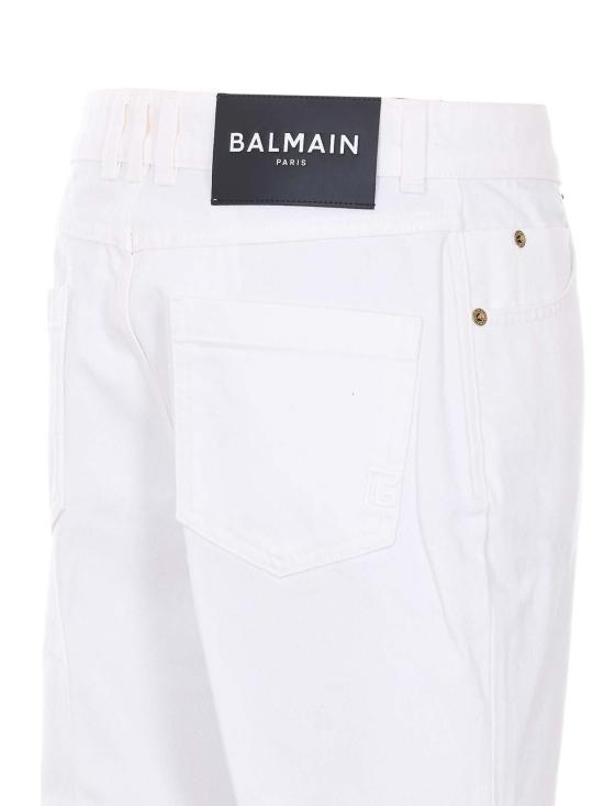 26SS 발망 스트레이트 팬츠 MI070DG140FC White - BALMAIN