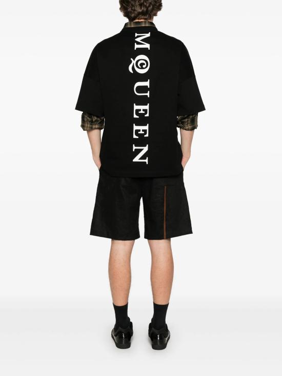 25FW MC QUEEN 반팔 티셔츠 828434QTADE 0520 BLACK WHITE - ALEXANDER MCQUEEN