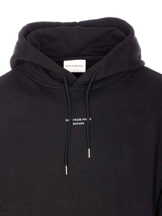 27SS 드롤드무슈 후드 티셔츠 HO161CO127BL Black - DROLE DE MONSIEUR