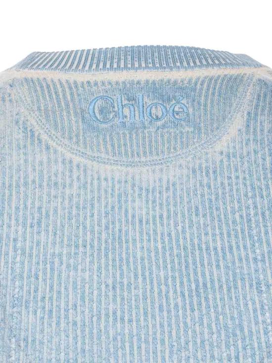 26SS 끌로에 반팔 티셔츠 26SMP2551040S Blue - CHLOE