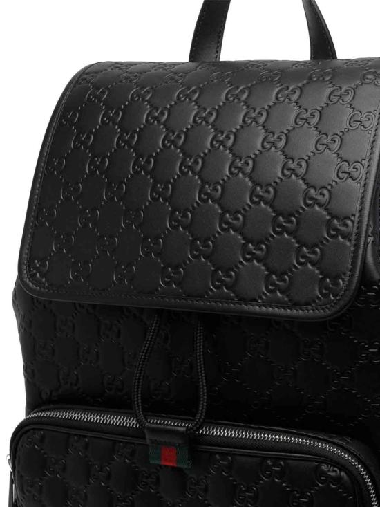 26SS 구찌 GG 엠블럼 미디움 백팩 854750AAFWC1048 Black - GUCCI