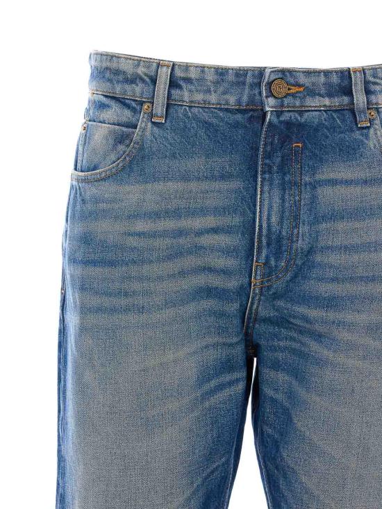 26SS 발망 스트레이트 팬츠 MI043DG106AW Blue - BALMAIN