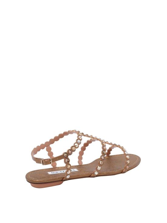 26SS 아쿠아주라 플랫 슈즈 TQLFLAS0CYNBRA Brown - AQUAZZURA