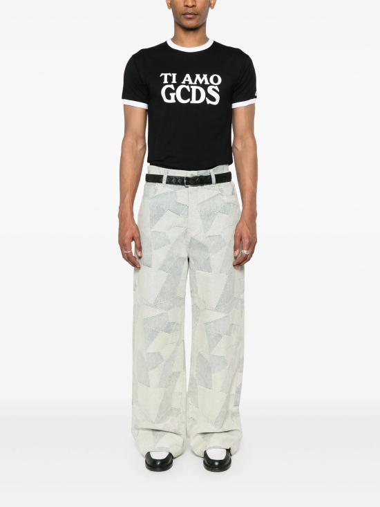 25SS 지씨디에스 반팔 티셔츠 A2OU2308JG4 99 BLACK - GCDS
