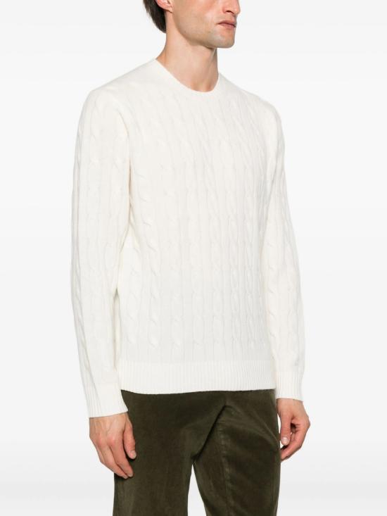 25FW 세인트바쓰 스웨터 REGENT BRAID WOOL 10 OFF WHITE - MC2 SAINT BARTH