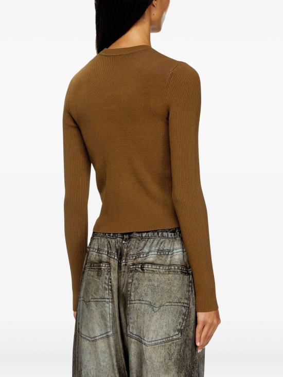 25FW 디젤 M-발라리 오발 D 립 니트 비스코스 블렌드 탑 A153280DLAX 5FP - DIESEL