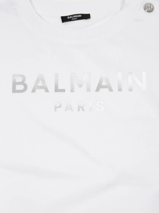 25SS [키즈] 발망 트레이닝 상의 BW4A80Z0081 100AG - BALMAIN