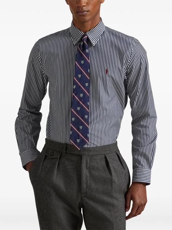 25FW 랄프 로렌 긴팔 셔츠 710929346022 NEWPORT NAVY WHITE - RALPH LAUREN