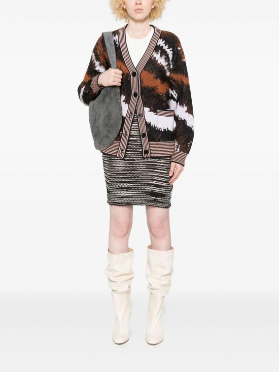 25FW 미소니 미디 스커트 DS25WH0FBK01BW F801F BROWN - MISSONI