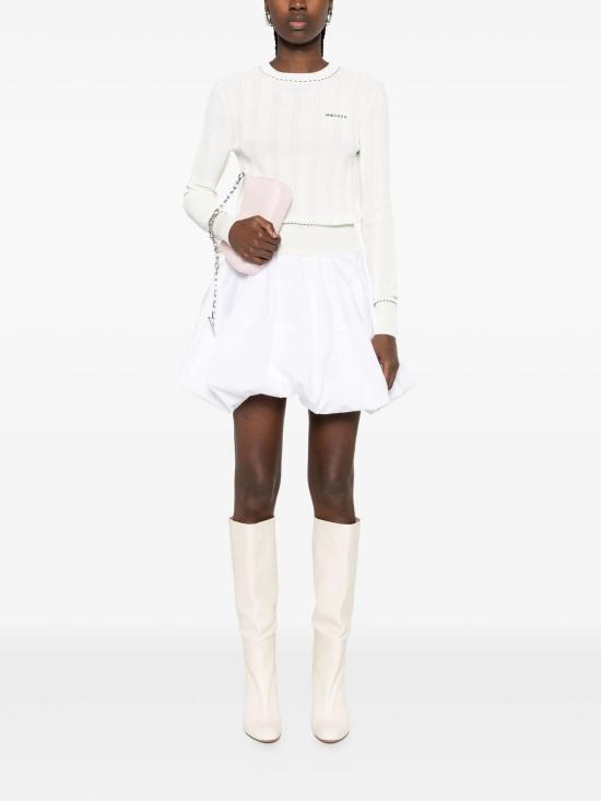 25FW 알렉산더 맥퀸 스웨터 839715Q1BEE 9284 IVORY BLUE - ALEXANDER MCQUEEN