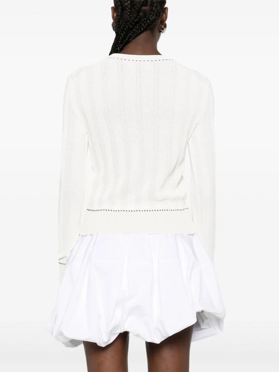 25FW 알렉산더 맥퀸 스웨터 839715Q1BEE 9284 IVORY BLUE - ALEXANDER MCQUEEN