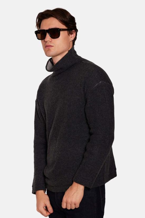  블루&크림 스웨터 블루앤크림 브래드 캐시미어 터틀넥 - BLUE&CREAM