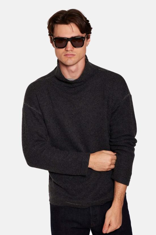  블루&크림 스웨터 블루앤크림 브래드 캐시미어 터틀넥 - BLUE&CREAM