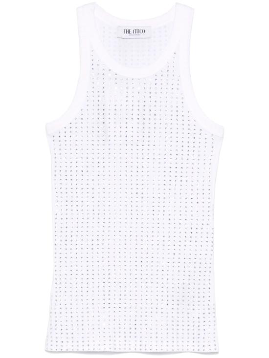 25SS 디 아티코 민소매 티셔츠 250WCN00004JJJ051TR 001 WHITE