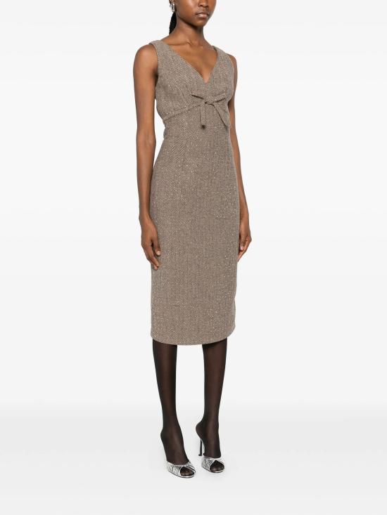 25FW 에르마노 피렌제 미디 원피스 D47EQ001ED0MFA71 48244 MORO - ERMANNO FIRENZE