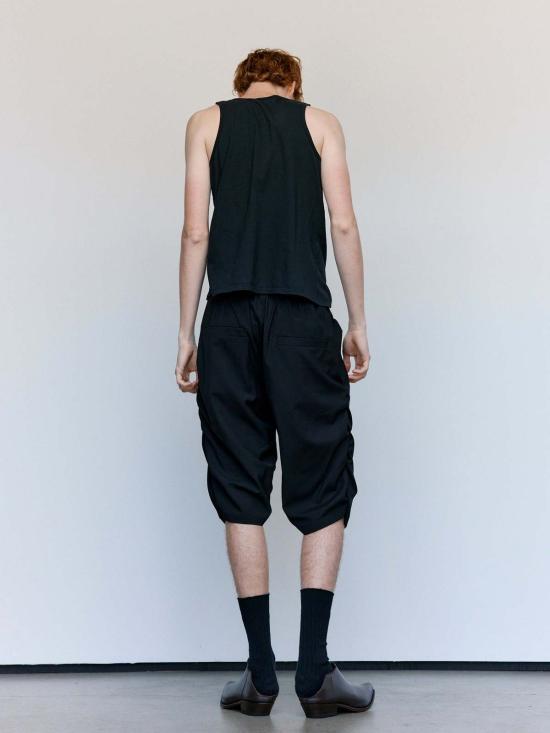  가브리엘라 콜 가먼츠 숏팬츠 330번 여름 울 드레이프 반바지 블랙 - GABRIELA COLL GARMENTS