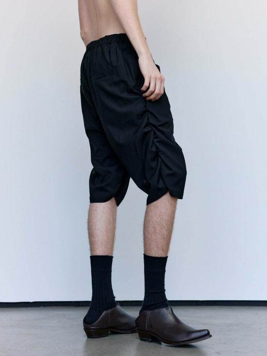  가브리엘라 콜 가먼츠 숏팬츠 330번 여름 울 드레이프 반바지 블랙 - GABRIELA COLL GARMENTS