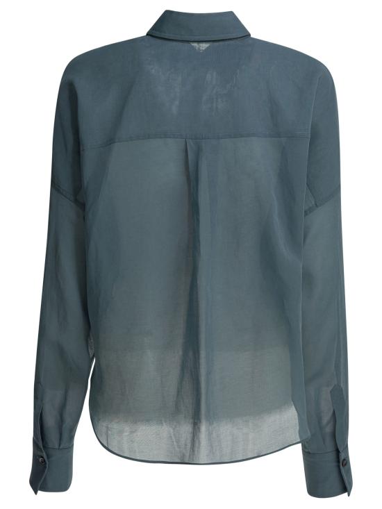 26SS 브루넬로 쿠치넬리 블라우스 M0F91MX616C9704 Blue - BRUNELLO CUCINELLI