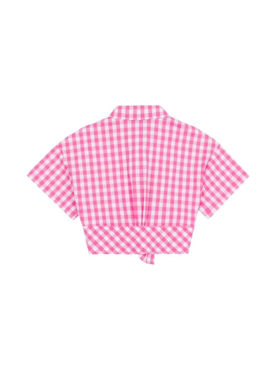 25SS [키즈] 모스키노 셔츠 HDC021LME04 83541 WHITE AZALEA PINK - MOSCHINO