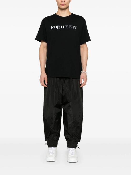 25FW MC QUEEN 반팔 티셔츠 828420QTADD 0520 BLACK WHITE - ALEXANDER MCQUEEN