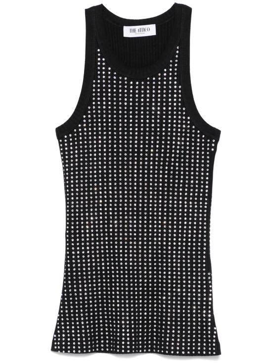 25SS 디 아티코 민소매 티셔츠 250WCN00004JJJ051TR 100 BLACK