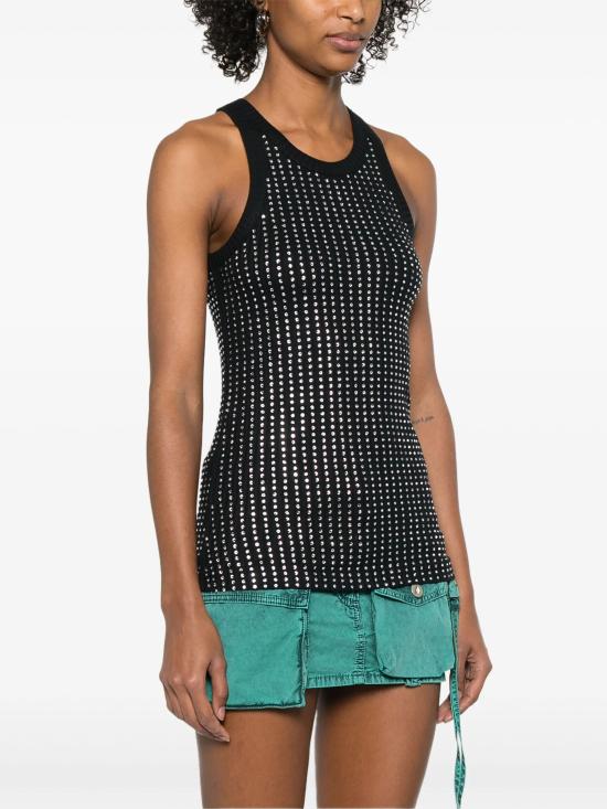 25SS 디 아티코 민소매 티셔츠 250WCN00004JJJ051TR 100 BLACK - THE ATTICO