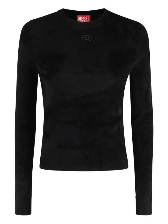 25FW 디젤 로고 자수 티셔츠 A194840IKBZ 9XX