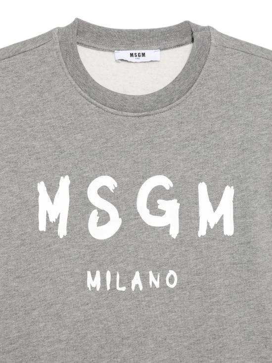 25FW [키즈] 엠에스지엠 니트/스웻셔츠 F5MSJUSW018 104 GRIGIO MELANGE SCURO - MSGM
