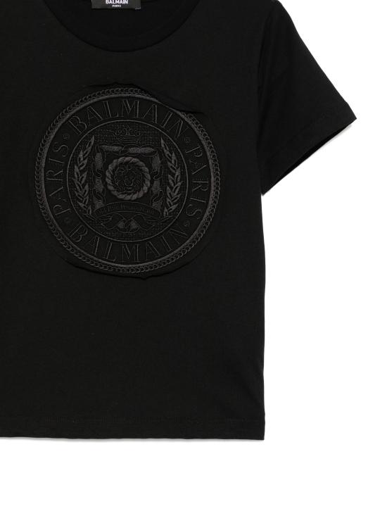 25FW [키즈] 발망 티셔츠 BX8Q61Z3186 930NE - BALMAIN