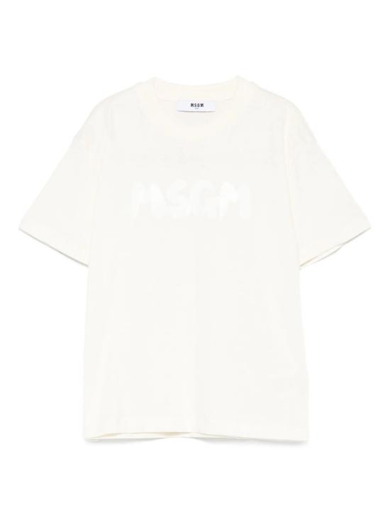 25FW [키즈] 엠에스지엠 티셔츠 F5MSJUTH011 013 CREMA